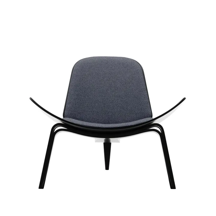CH07 fåtölj - Fiord 171 tyg-svartlackad bok - Carl Hansen & Søn