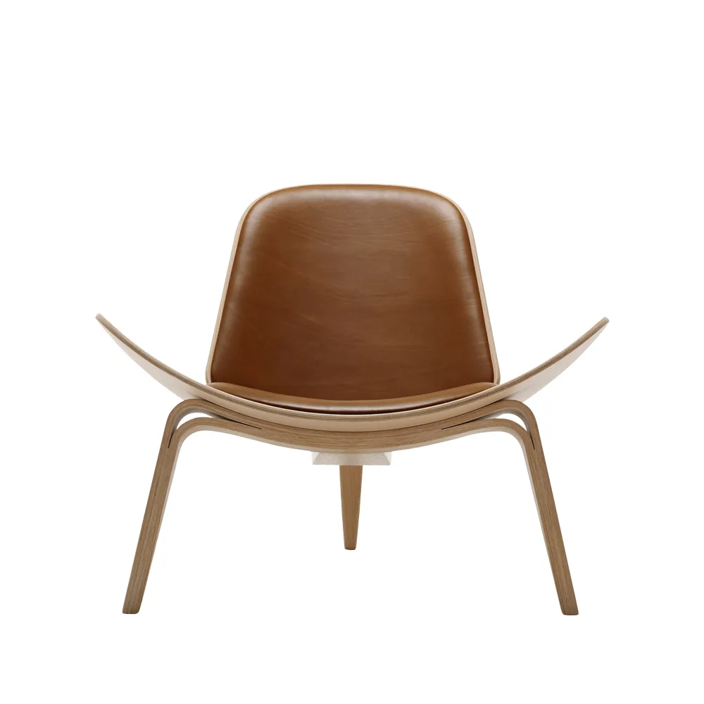 CH07 fåtölj, Thor 307 läder-vitoljad ek Carl Hansen & Søn