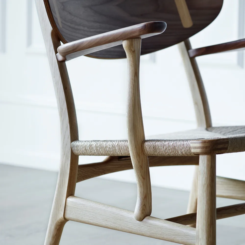CH22 fåtölj, Såpad ek-naturflätad Carl Hansen & Søn