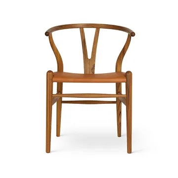 CH24 Y-stol Birthday Edition - Teak, sits i anilinläder - Carl Hansen & Søn