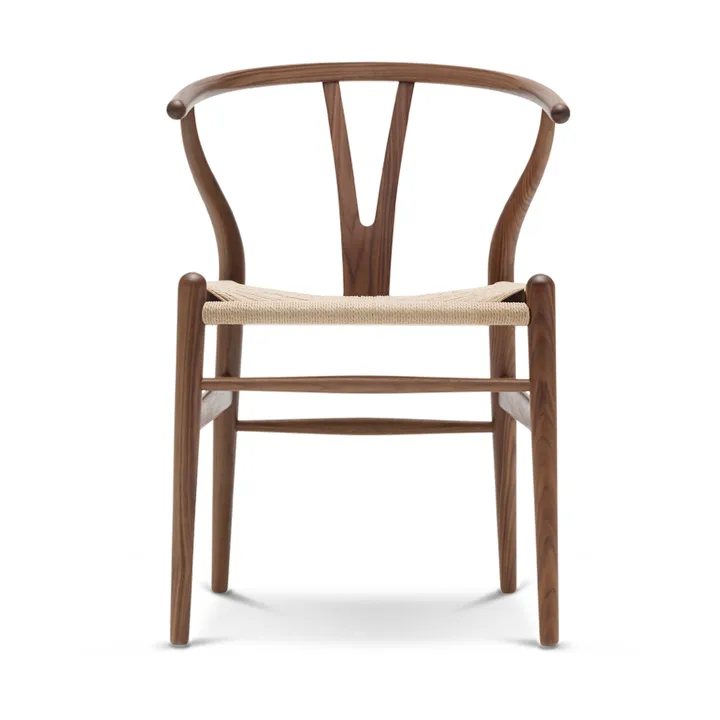 CH24 Y-stol - Klarlack valnöt-naturflätad - Carl Hansen & Søn