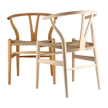 CH24 Y-stol - Såpad bok-naturflätad - Carl Hansen & Søn
