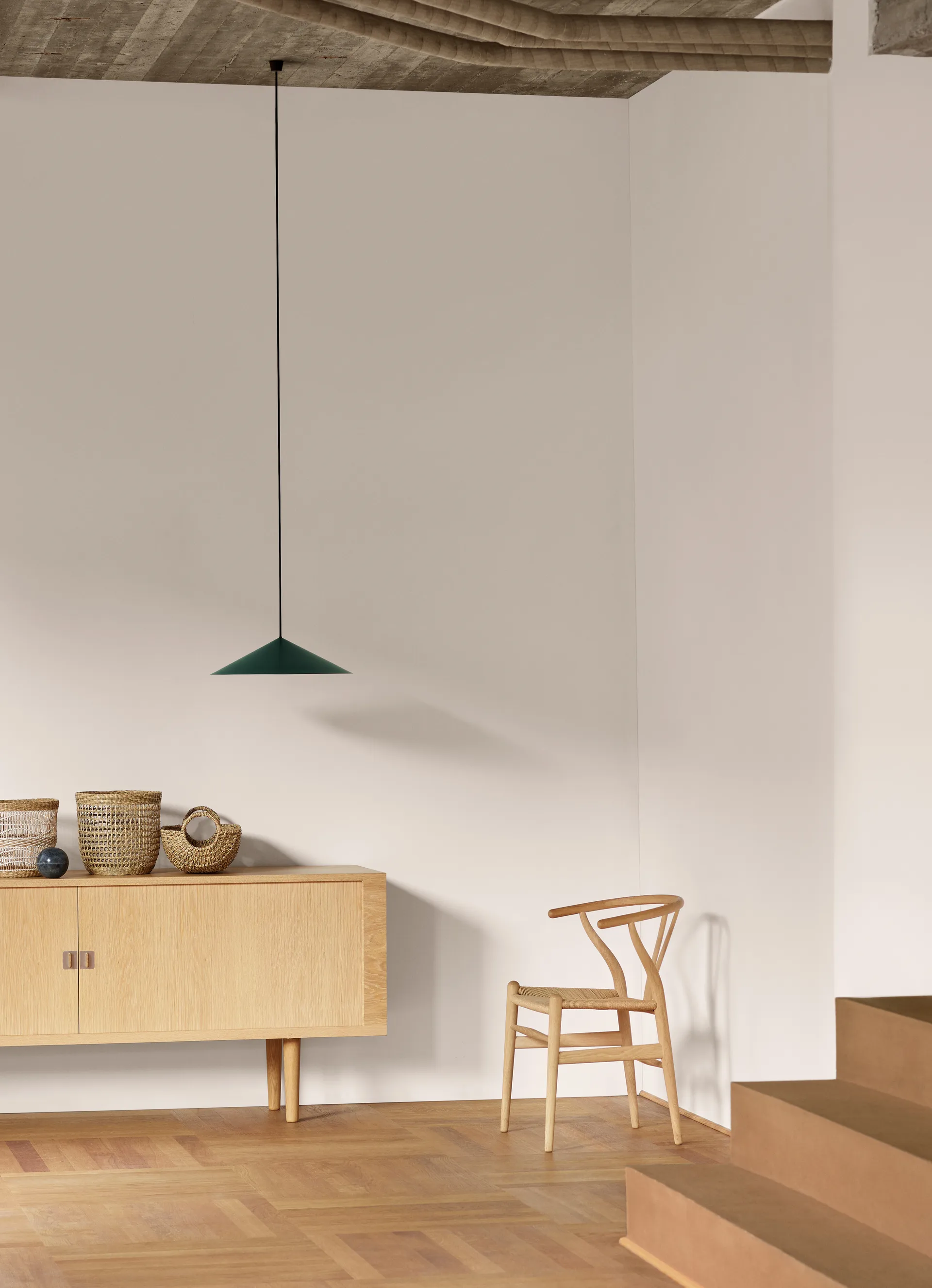 CH24 Y-stol, Såpad bok-naturflätad Carl Hansen & Søn