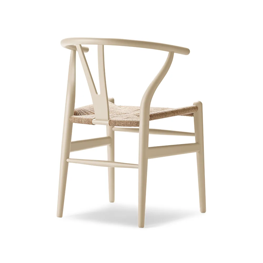 CH24 Y-stol Soft Crawford Wegner, Barley (beige)-naturflätad Carl Hansen & Søn