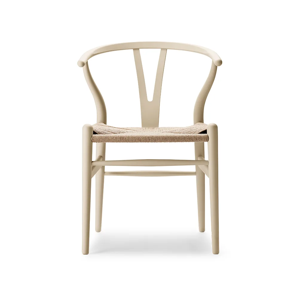 CH24 Y-stol Soft Crawford Wegner, Barley (beige)-naturflätad Carl Hansen & Søn