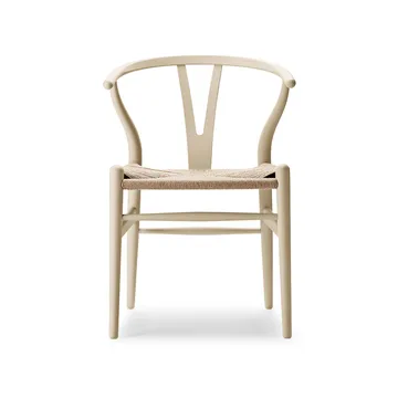 CH24 Y-stol Soft Crawford Wegner - Barley (beige)-naturflätad - Carl Hansen & Søn