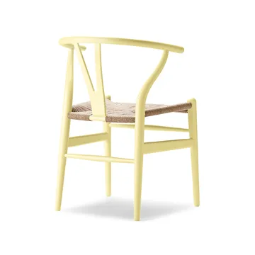 CH24 Y-stol Soft Crawford Wegner - Hollyhock-naturflätad - Carl Hansen & Søn