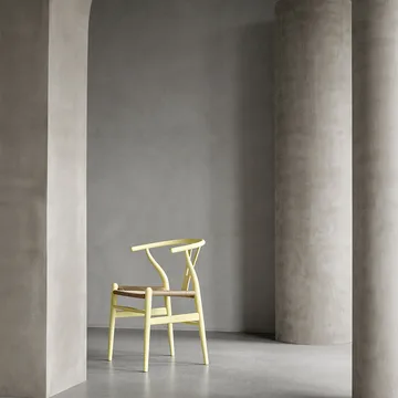 CH24 Y-stol Soft Crawford Wegner - Hollyhock-naturflätad - Carl Hansen & Søn