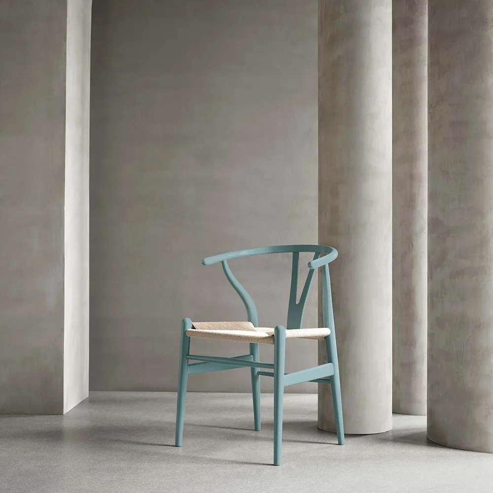 CH24 Y-stol Soft Crawford Wegner, Pewter-naturflätad Carl Hansen & Søn