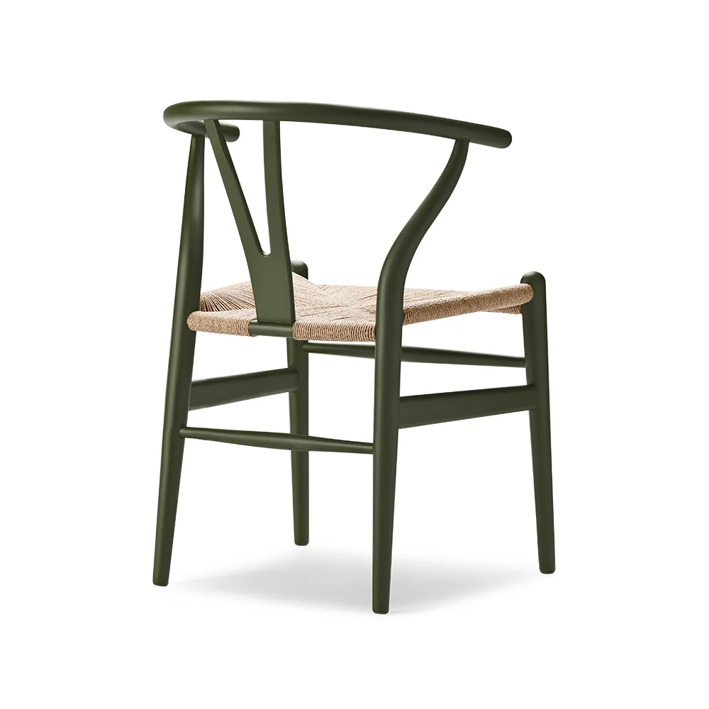 CH24 Y-stol Soft Crawford Wegner, Seaweed (grön)-naturflätad Carl Hansen & Søn