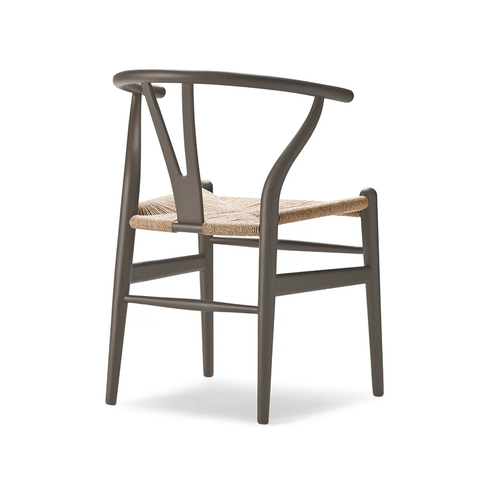 CH24 Y-stol Soft Crawford Wegner, Slate (beigebrun)-naturflätad Carl Hansen & Søn
