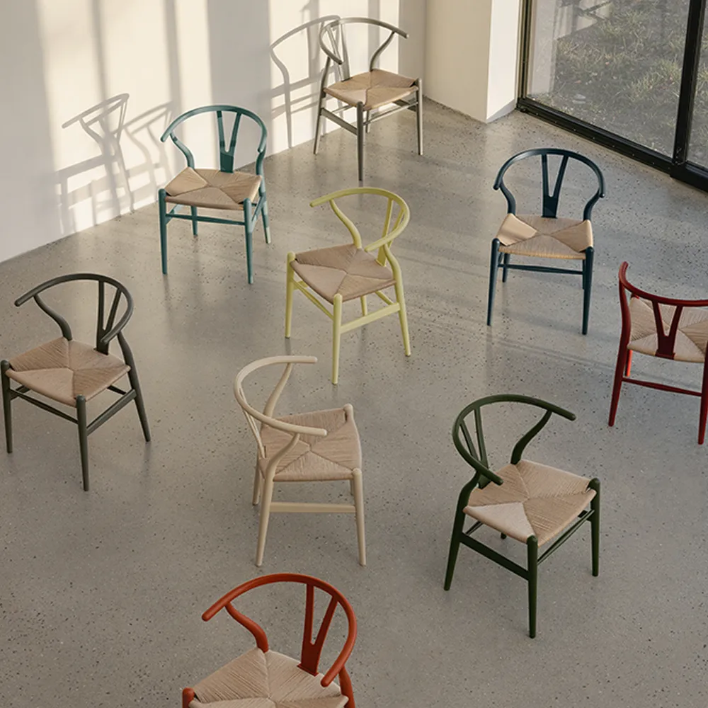 CH24 Y-stol Soft Crawford Wegner, Terracotta-naturflätad Carl Hansen & Søn