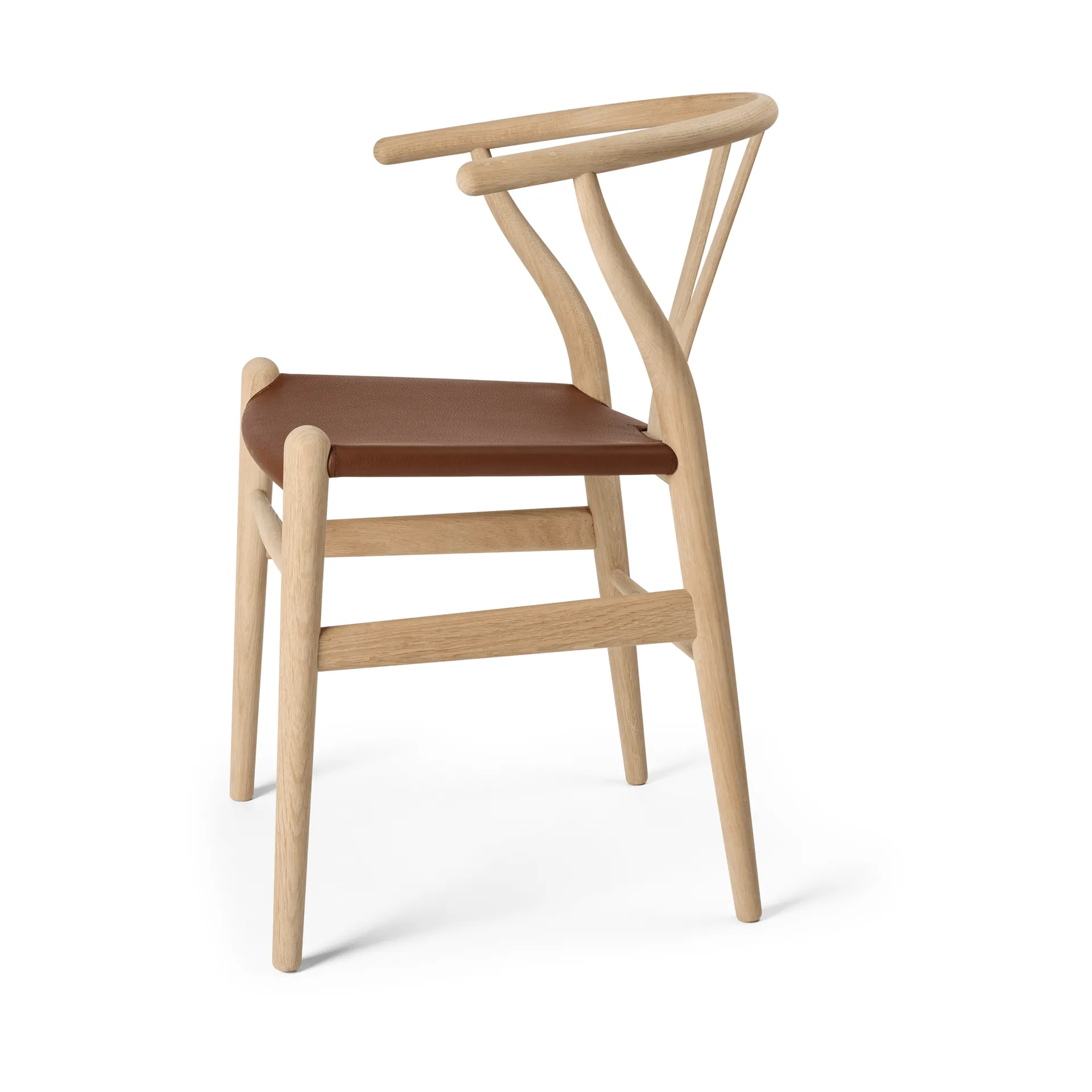 CH24P Y-stol, Läder Loke 7060-såpad ek Carl Hansen & Søn