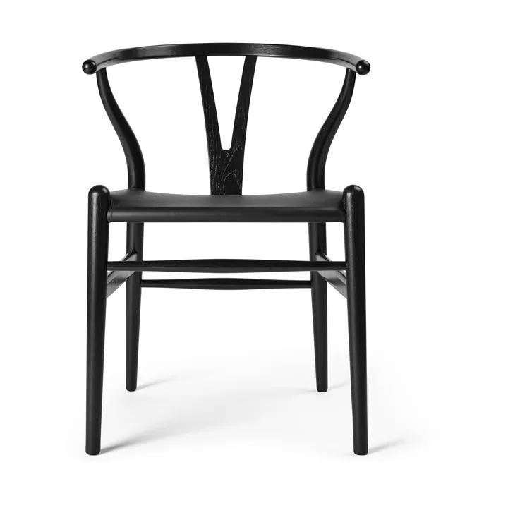 CH24P Y-stol - Läder Thor 301-svartlackerad ek - Carl Hansen & Søn