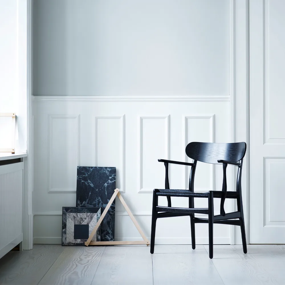 CH26 karmstol, Vitoljad ek-naturflätad Carl Hansen & Søn
