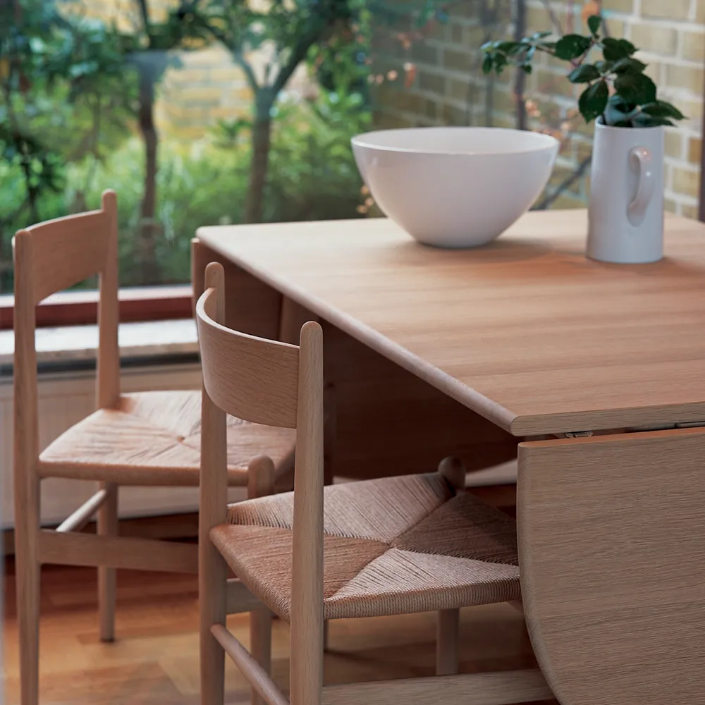 CH36 stol, Svartlackad ek-naturflätad Carl Hansen & Søn