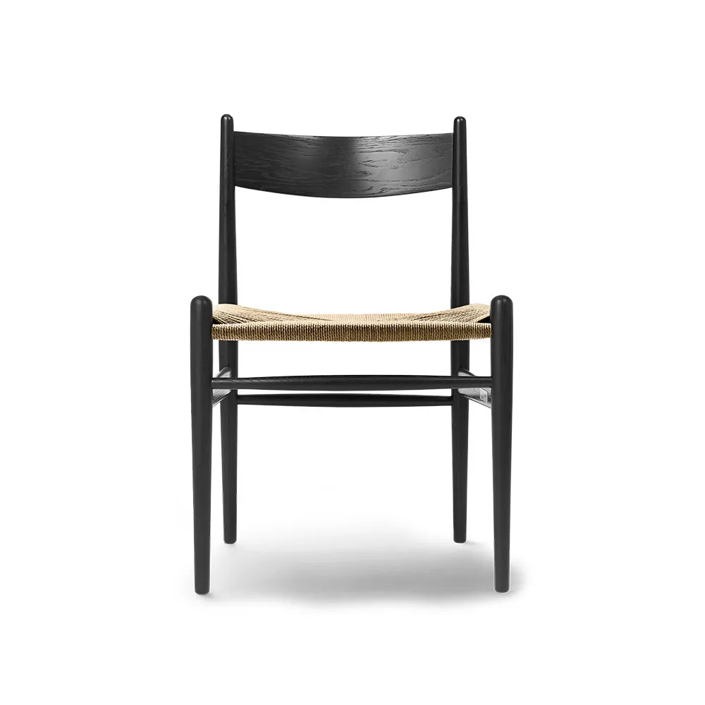 CH36 stol, Svartlackad ek-naturflätad Carl Hansen & Søn