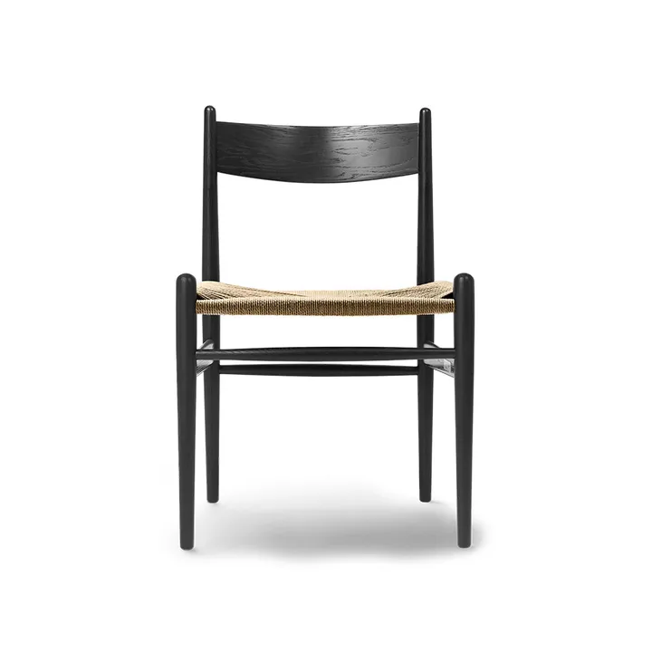 CH36 stol - Svartlackad ek-naturflätad - Carl Hansen & Søn