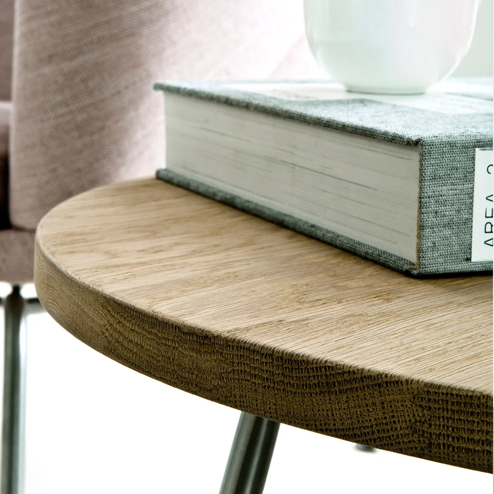 CH415 soffbord Ø55 cm, Oljad ek Carl Hansen & Søn