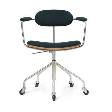 CH621 Swivel Chair - Tyg Vidar 1062 grön-oljad ek - Carl Hansen & Søn