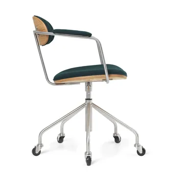 CH621 Swivel Chair - Tyg Vidar 1062 grön-oljad ek - Carl Hansen & Søn