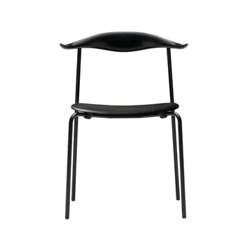 CH88P stol - Läder Thor 301 svart-rygg svartlackad ek-svartlackat stativ - Carl Hansen & Søn