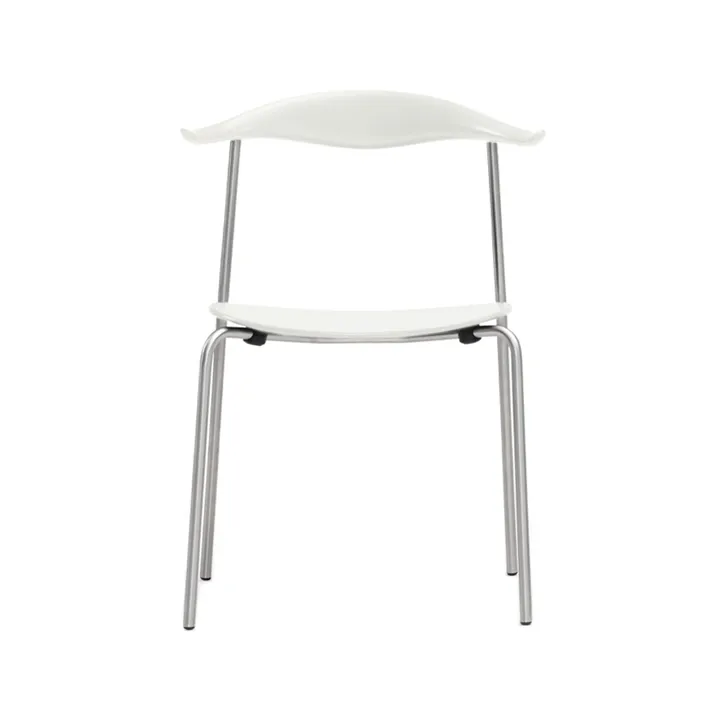 CH88T stol - Vitlackad bok-rostfritt stål - Carl Hansen & Søn