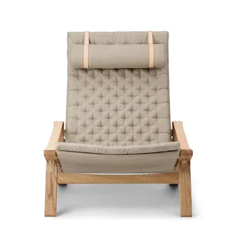 FK10 Plico fåtölj - Tyg canvas natur-oljad ek - Carl Hansen & Søn