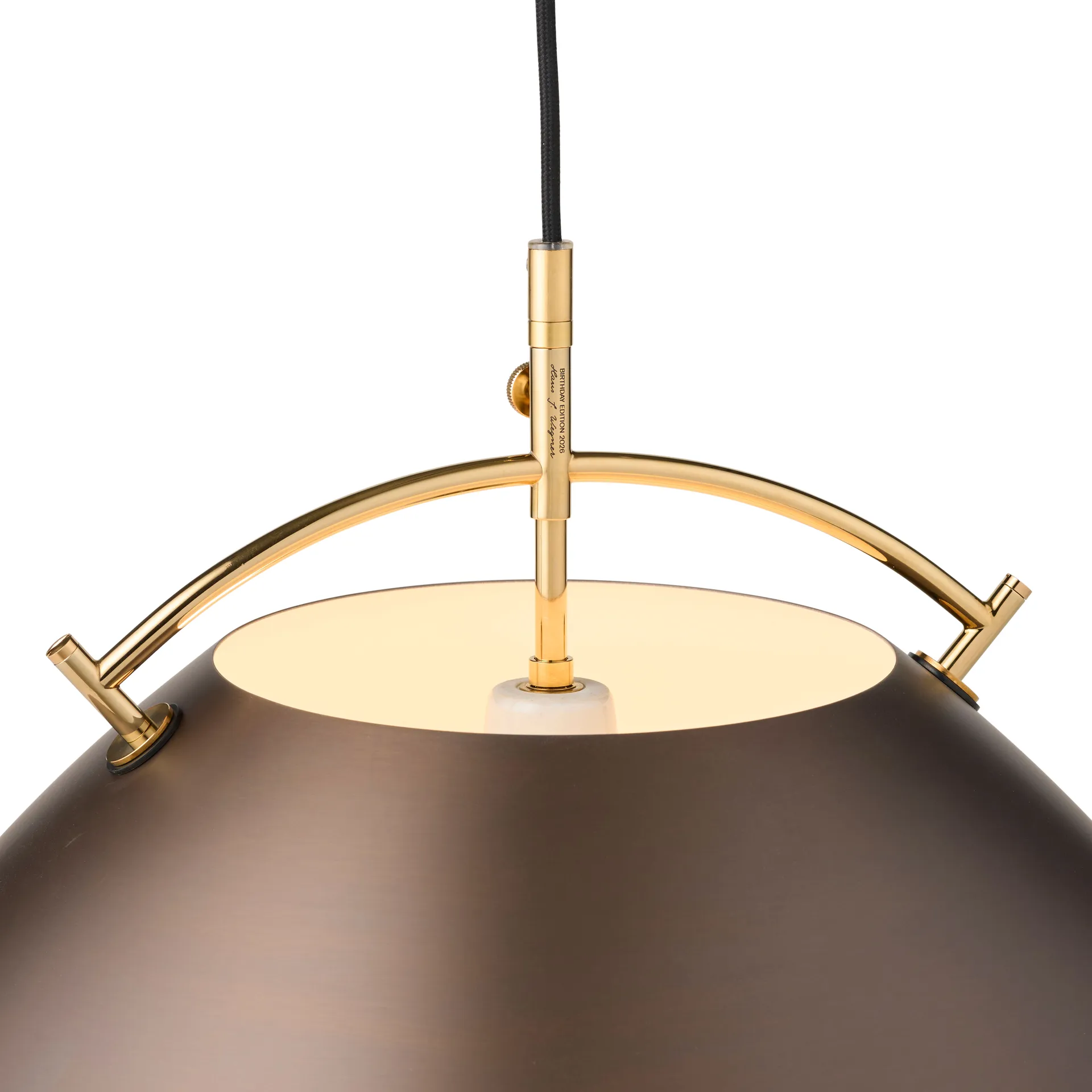 HJW37 The Pendant Birthday Edition, Antik mässing, med hiss, Ø51 cm Carl Hansen & Søn