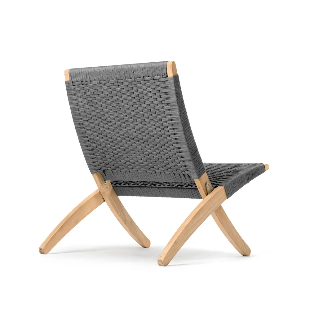 MG501 Cuba Outdoor fällfåtölj, flätning charcoal, teak Carl Hansen & Søn