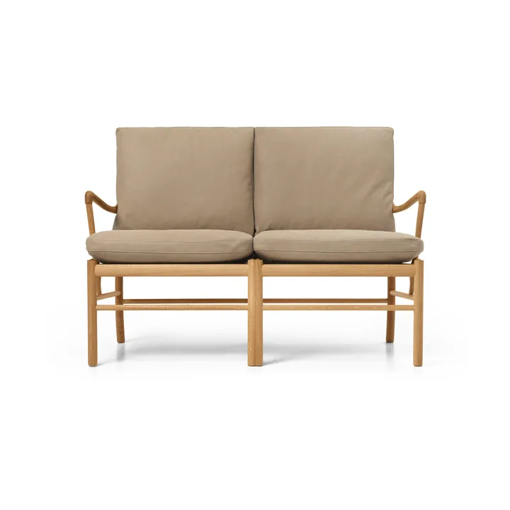 OW149-2 Colonial soffa 2-sits - Terra 20366-oljad ek - Carl Hansen & Søn