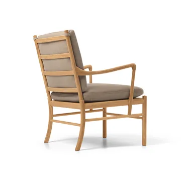 OW149 Colonial chair fåtölj - Terra 20366 läder-oljad ek - Carl Hansen & Søn