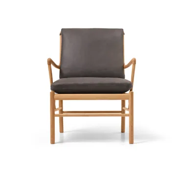 OW149 Colonial chair fåtölj - Terra 20367 läder-oljad ek - Carl Hansen & Søn
