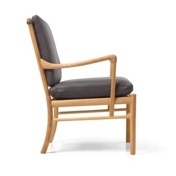 OW149 Colonial chair fåtölj - Terra 20367 läder-oljad ek - Carl Hansen & Søn