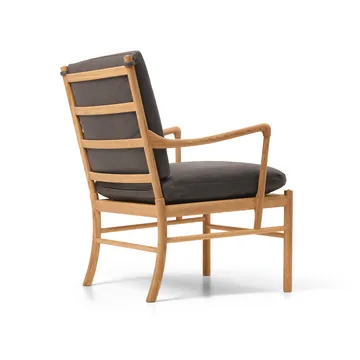 OW149 Colonial chair fåtölj - Terra 20367 läder-oljad ek - Carl Hansen & Søn