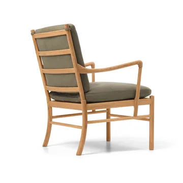 OW149 Colonial chair fåtölj - Terra 20368 läder-oljad ek - Carl Hansen & Søn