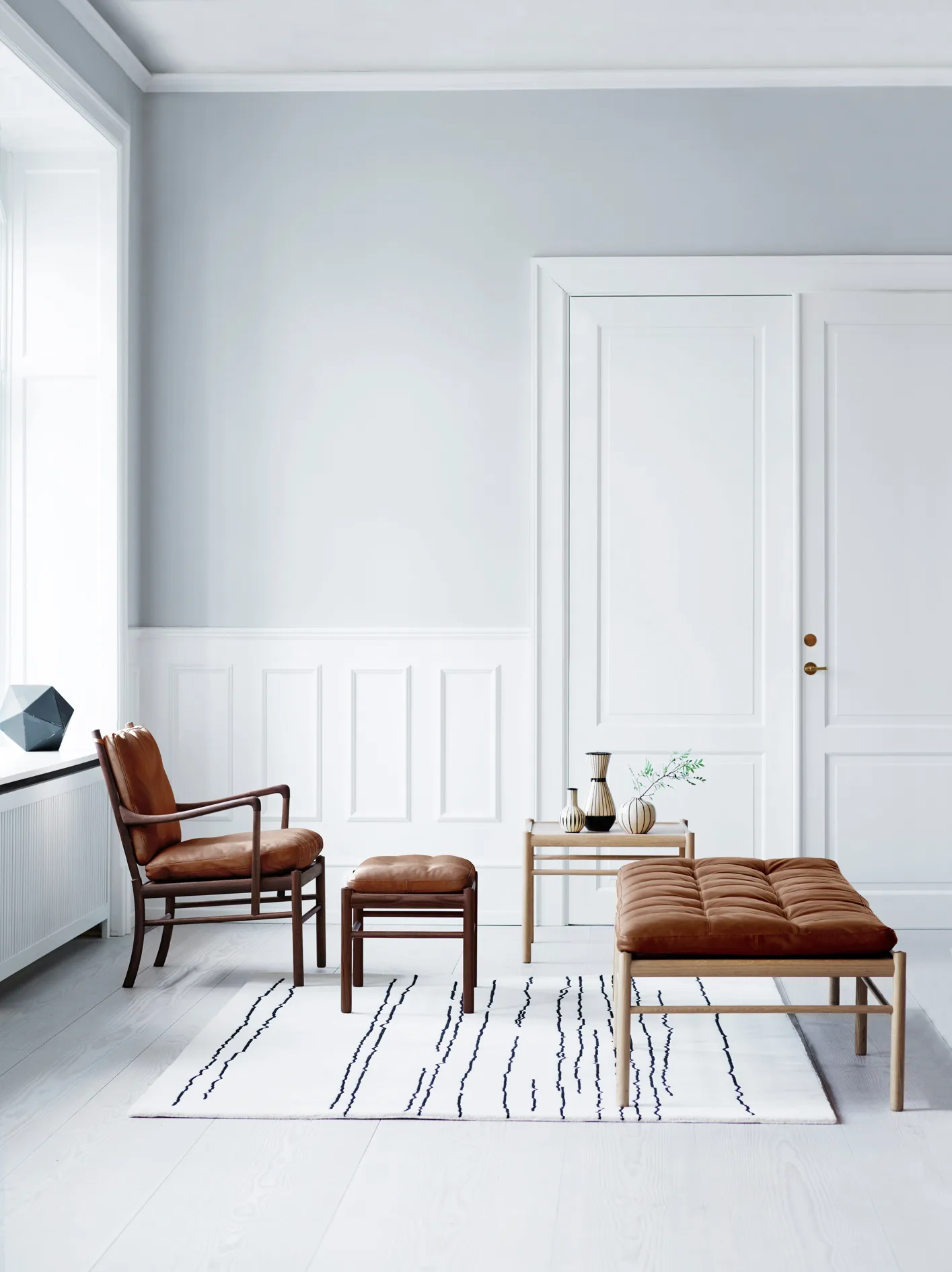 OW149 Colonial chair fåtölj, Thor 301-vitoljad ek Carl Hansen & Søn