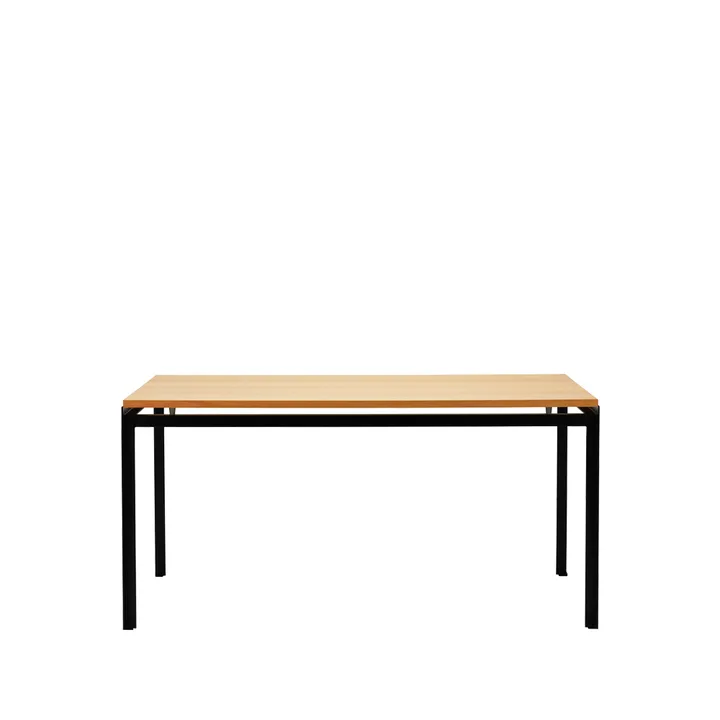 PK52A studentskrivbord pulverlackerat stål - Oljad ek-svart - Carl Hansen & Søn