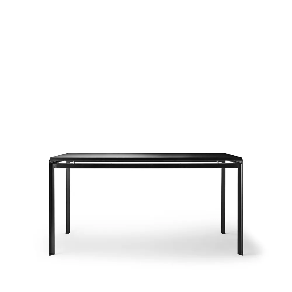 PK52A studentskrivbord pulverlackerat stål, Svartgrålamat-Svart Carl Hansen & Søn