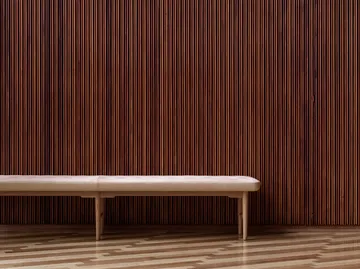 VLA75L Foyer bänk - Oljad ek-sif 90 läder, 250 cm - Carl Hansen & Søn