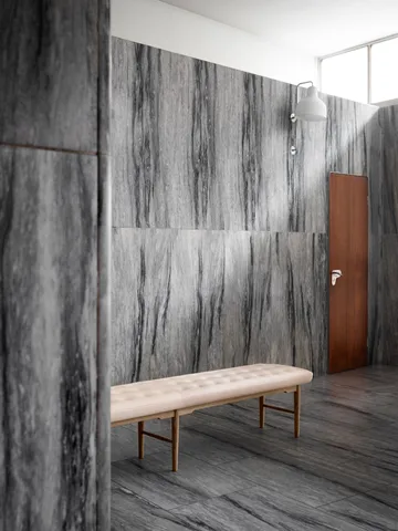 VLA75L Foyer bänk - Oljad ek-sif 90 läder, 250 cm - Carl Hansen & Søn