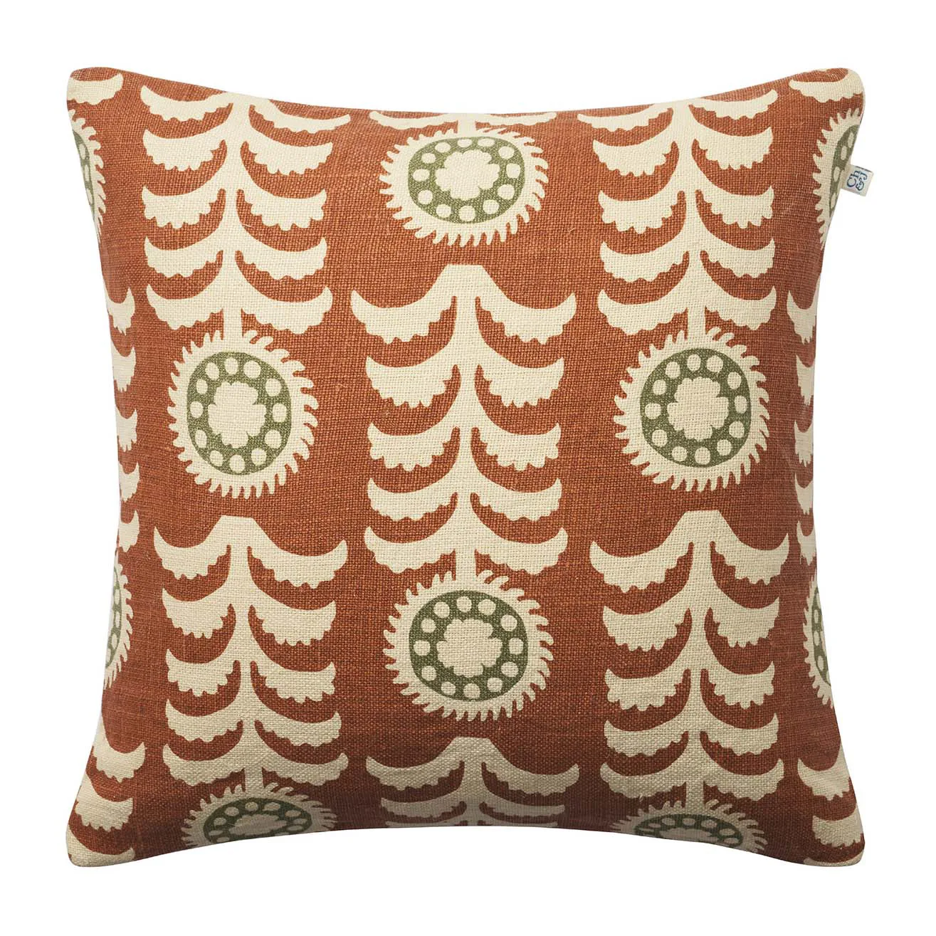 Alok kuddfodral 50x50 cm, Terracotta-cactus green Chhatwal & Jonsson