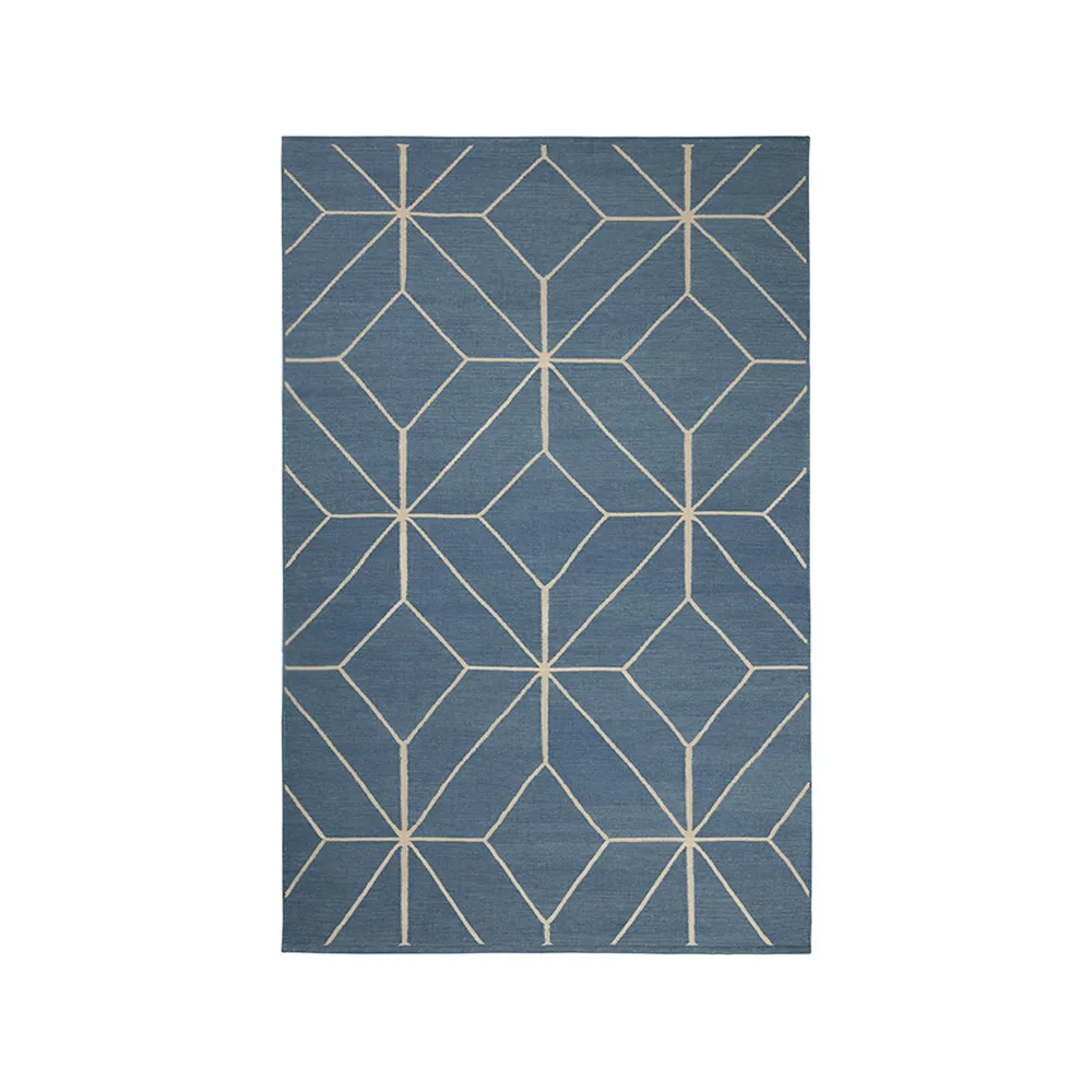 Ayur matta, heaven blue/offwhite, 230x320 cm Chhatwal & Jonsson