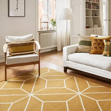 Ayur matta - Masala Yellow-Off White, 320x230 cm - Chhatwal & Jonsson