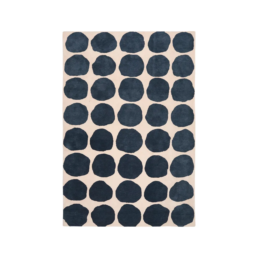 Big Dots matta, light khaki/blue melange, 230x320 cm Chhatwal & Jonsson