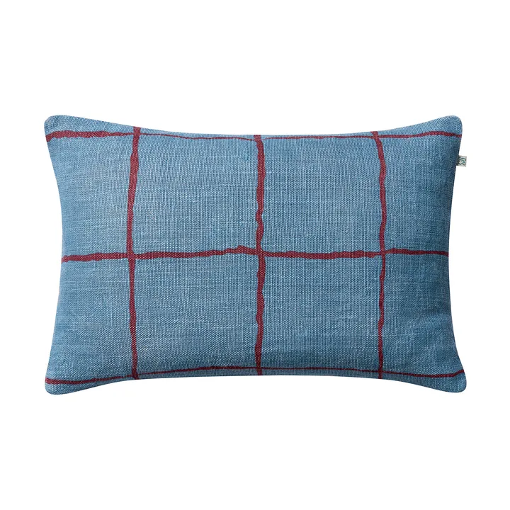 Chakra kuddfodral 40x60 cm - Dusty blue-ruby - Chhatwal & Jonsson