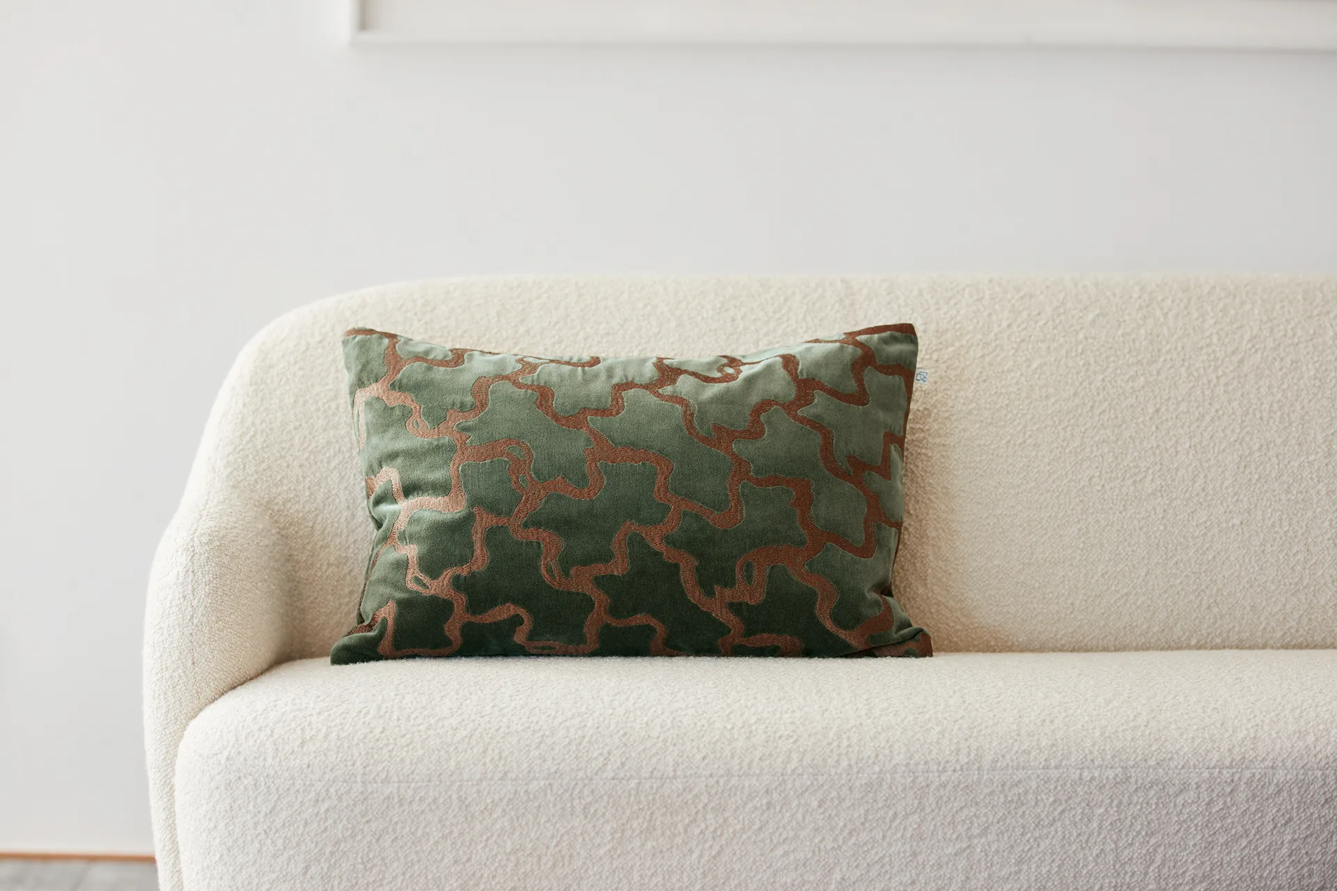 Chand kuddfodral 40x60 cm, Forest green-cognac Chhatwal & Jonsson