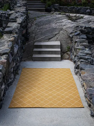 Diamond matta - Masala yellow/off white, 230x336 cm - Chhatwal & Jonsson