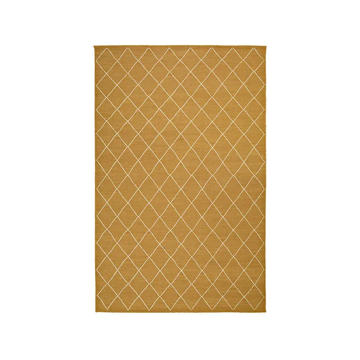 Diamond matta - Masala yellow/off white, 230x336 cm - Chhatwal & Jonsson
