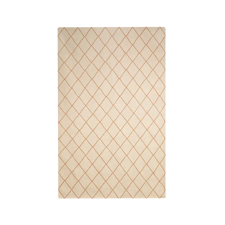Diamond matta - Off white/orange, 230x336 cm - Chhatwal & Jonsson